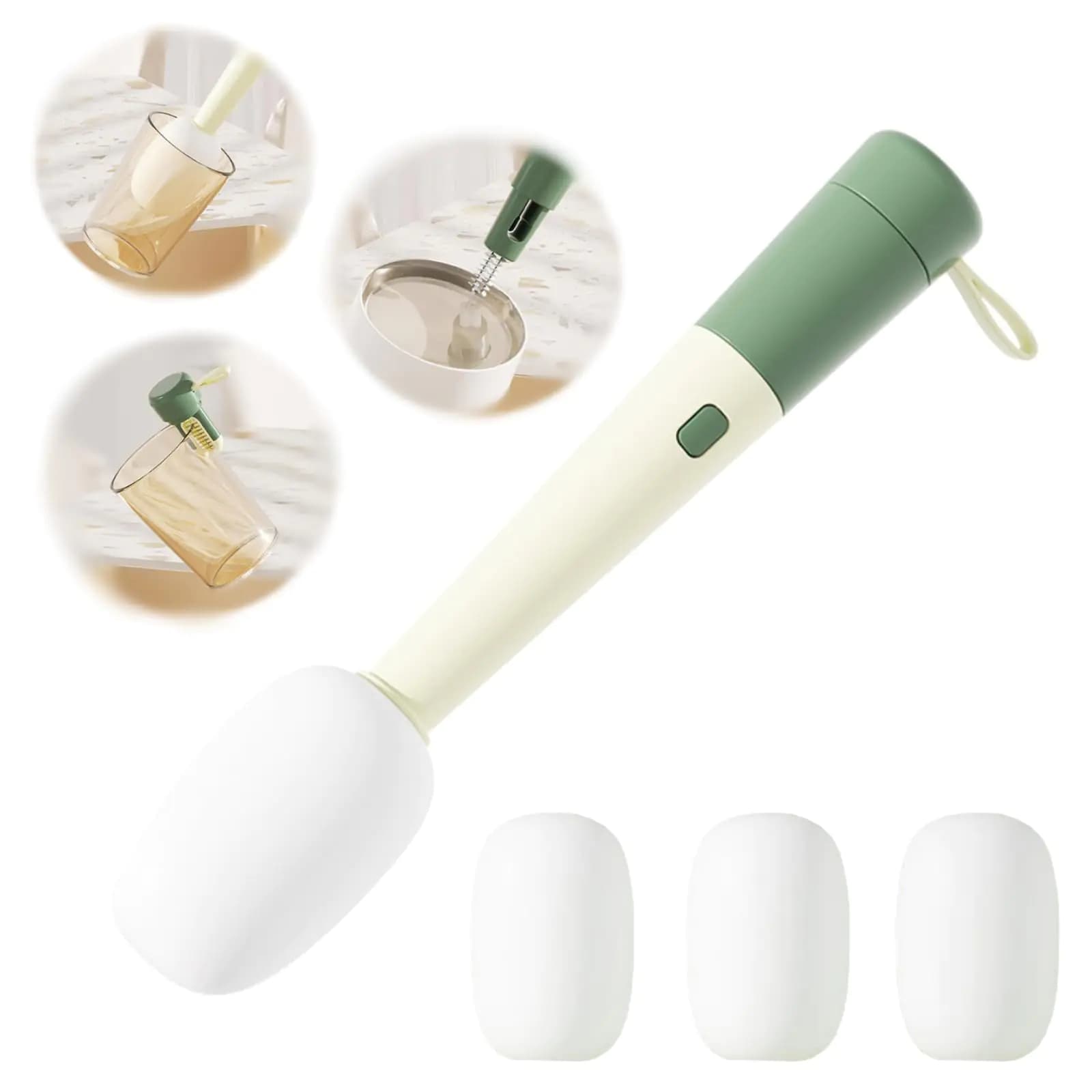 3-in-1 Bottle Cleaner Brush Set Green