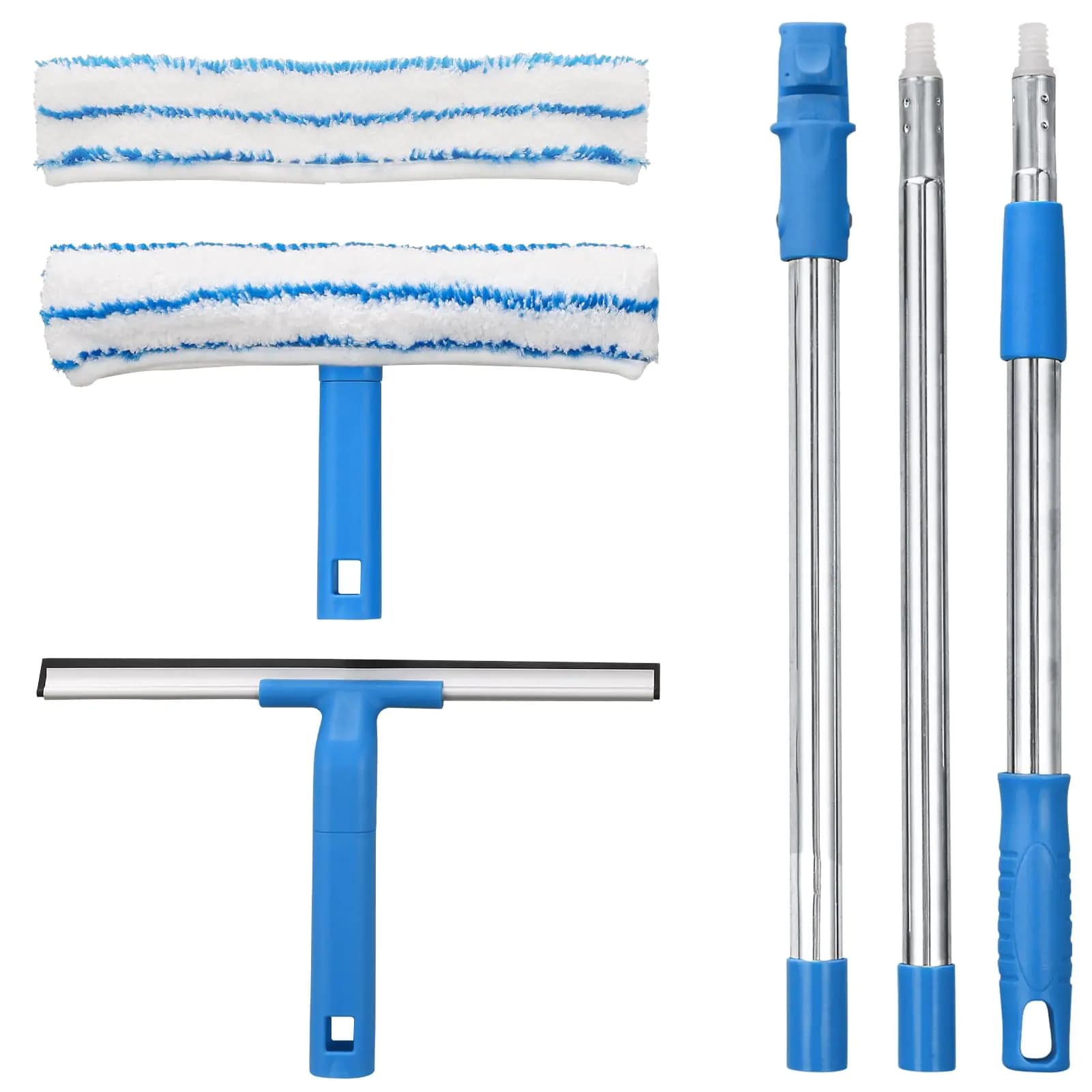 Window Cleaner with Long Handle and Squeegee