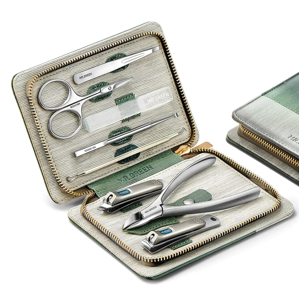 Stainless Steel Manicure Pedicure Set Green