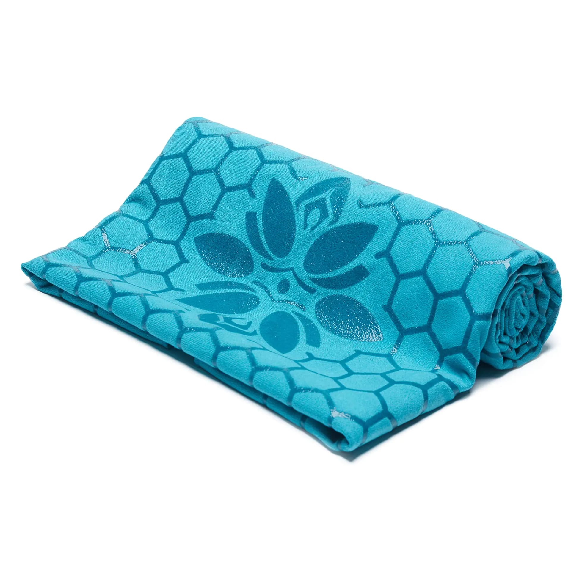 Turquoise Suede Hot Yoga Mat Towel