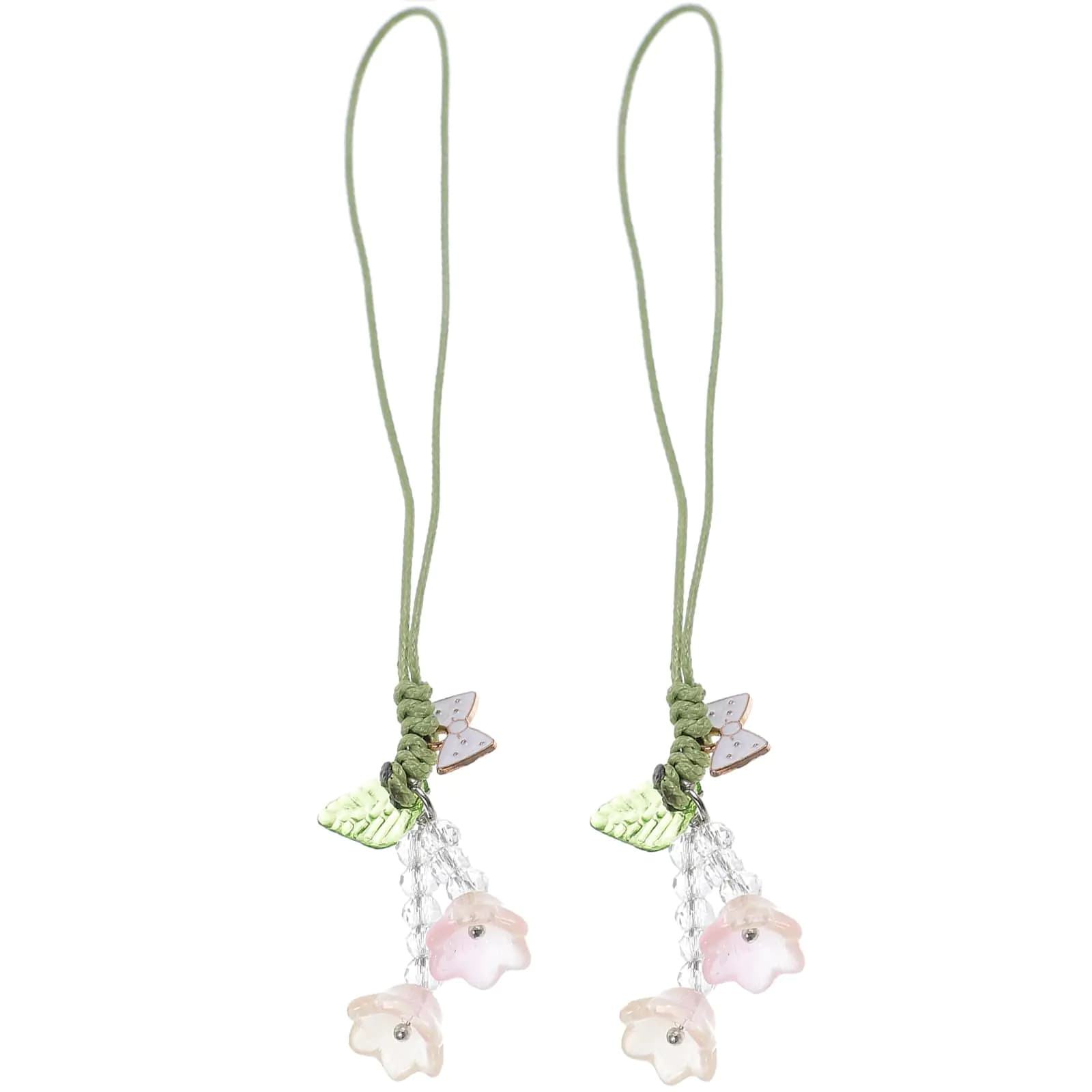 Kawaii Flower Phone Charm Set Orange