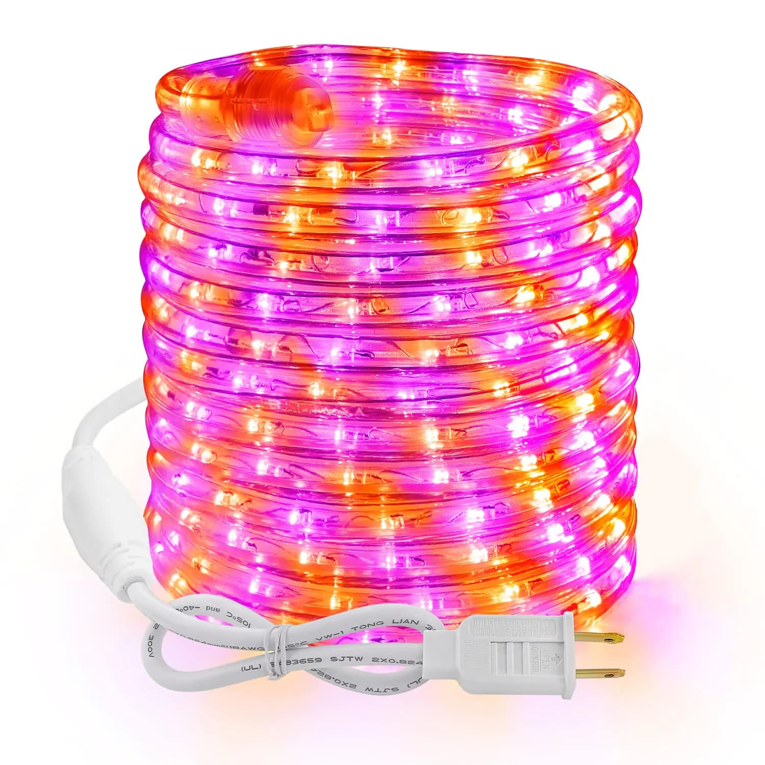 Purple and Orange Halloween Rope Lights 18ft