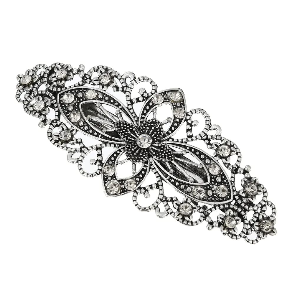 Vintage Crystal Hair Barrettes Metal Hair Clips Decorative Rhinestone Hairpin Hair Accessories for Women Girls