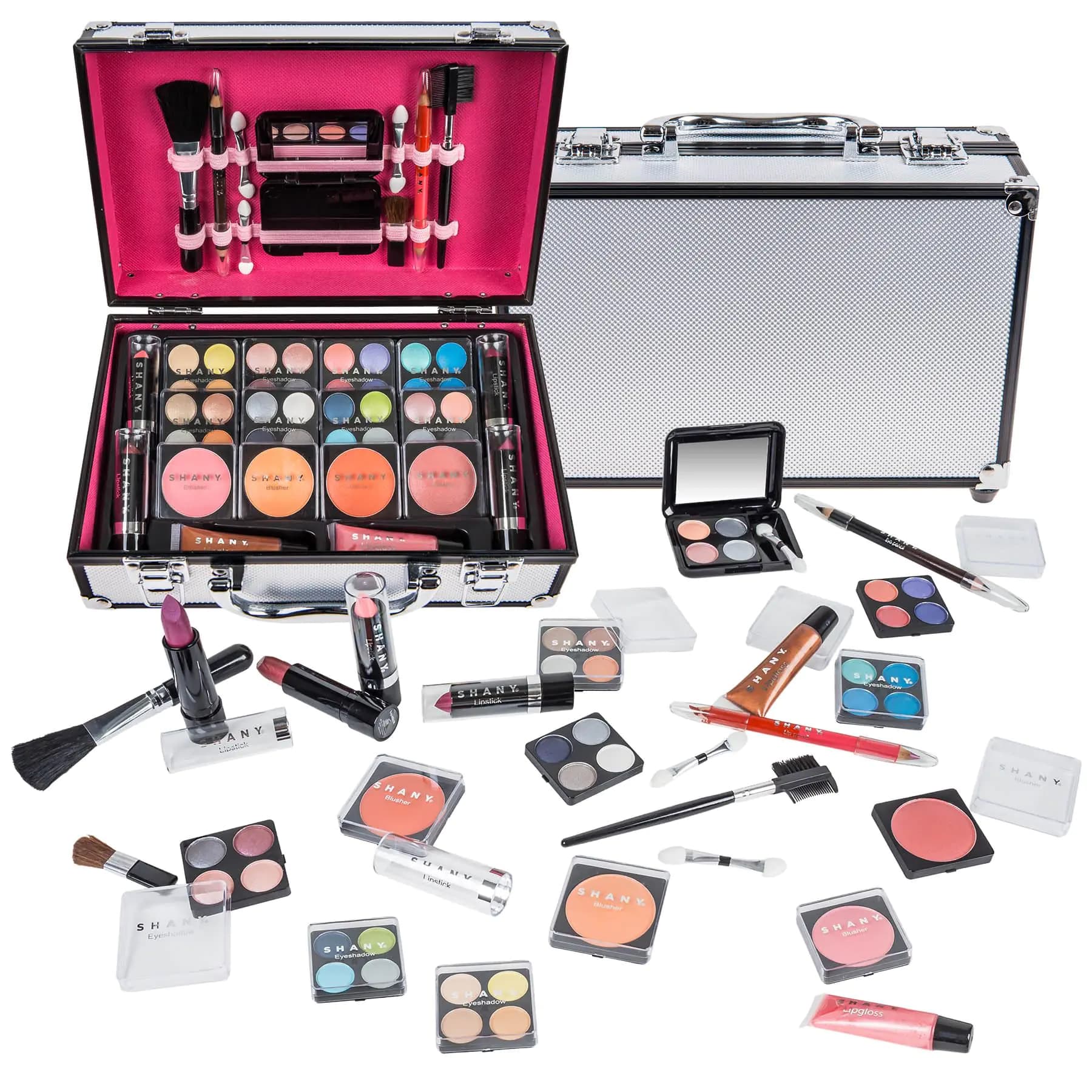 Shany Carry All Makeup Train Case With Brushes