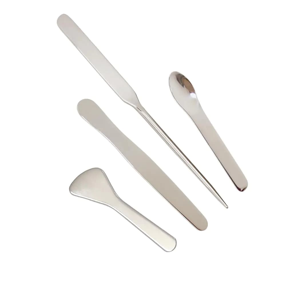 Stainless Steel Makeup Spatula Set, 4 Pieces