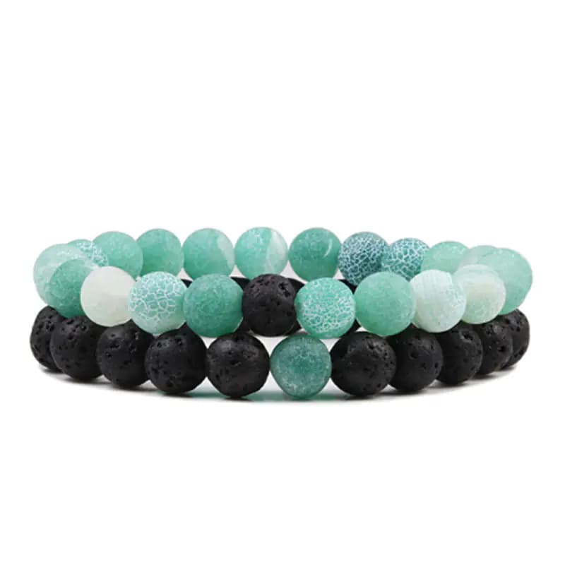 Couple's Black Yoga Bead Bracelet - Trendy Accessories