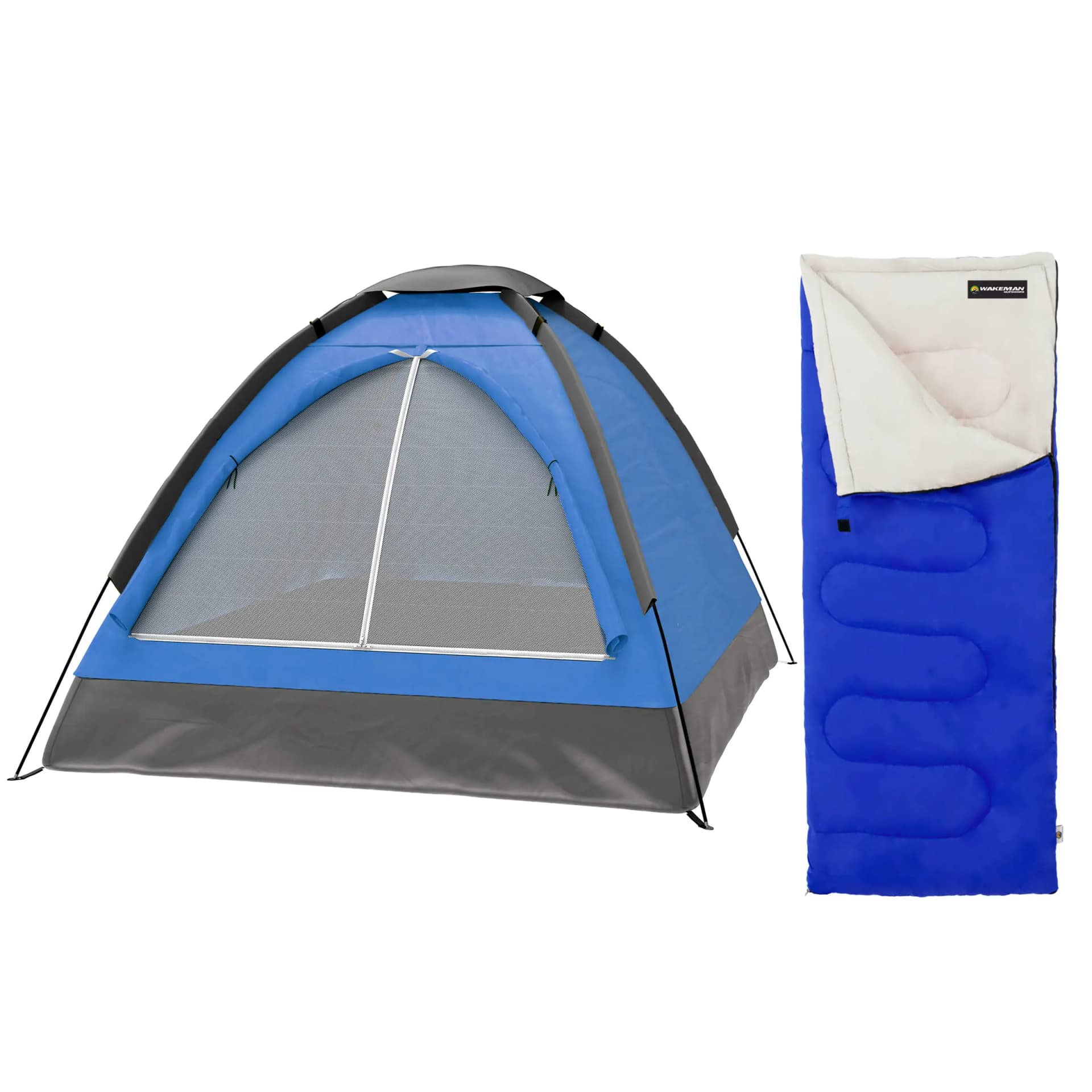 2-Person Dome Tent with Sleeping Bag Set