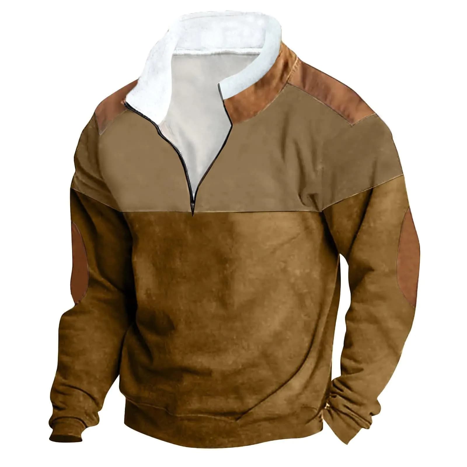 Men's Aztec Quarter Zip Fleece Pullover