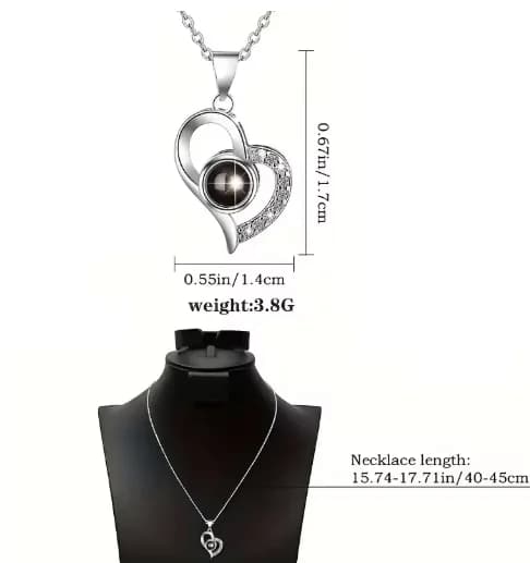Heart-Shaped Sterling Silver Jewelry Set