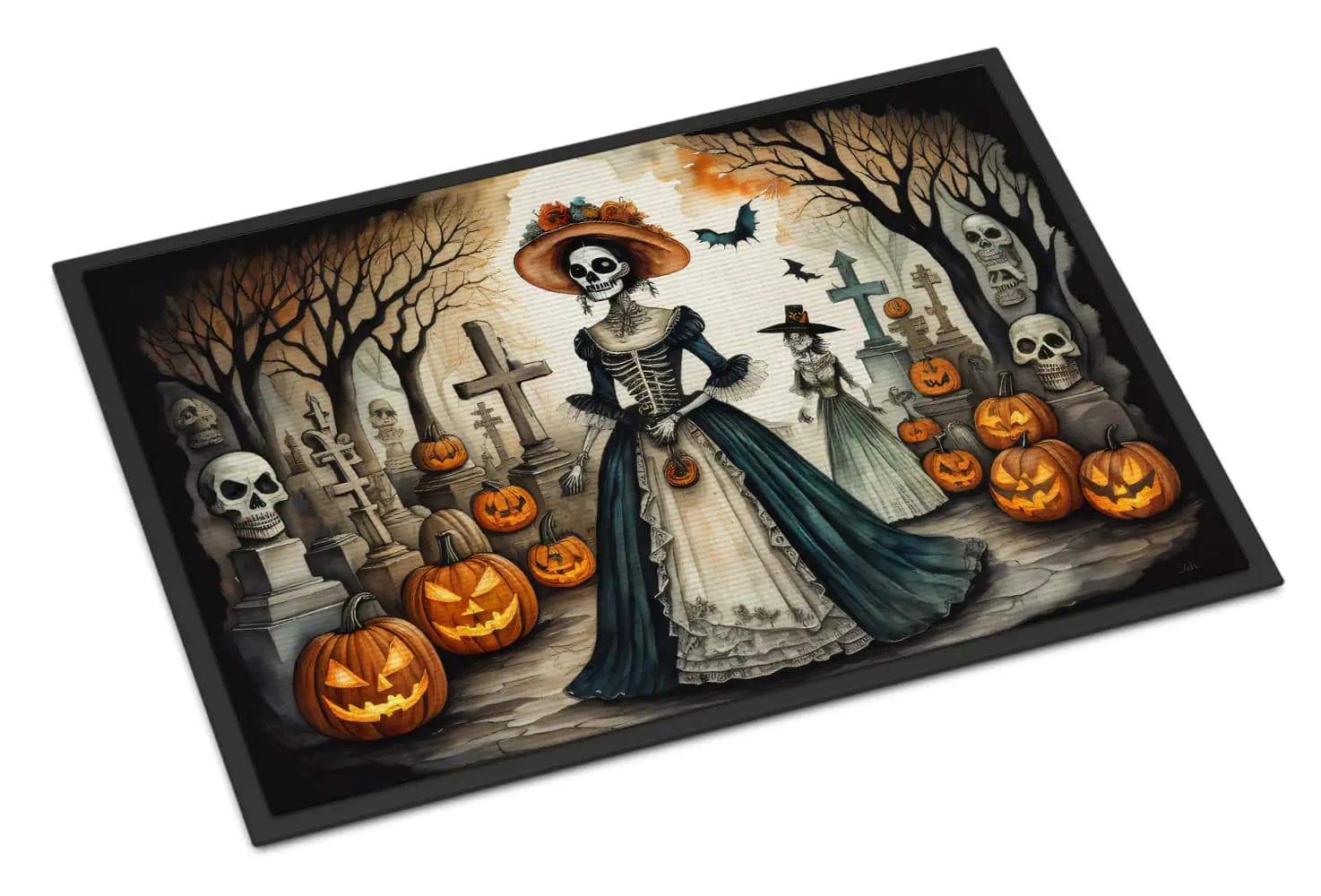 La Catrina Skeleton Spooky Halloween Doormat