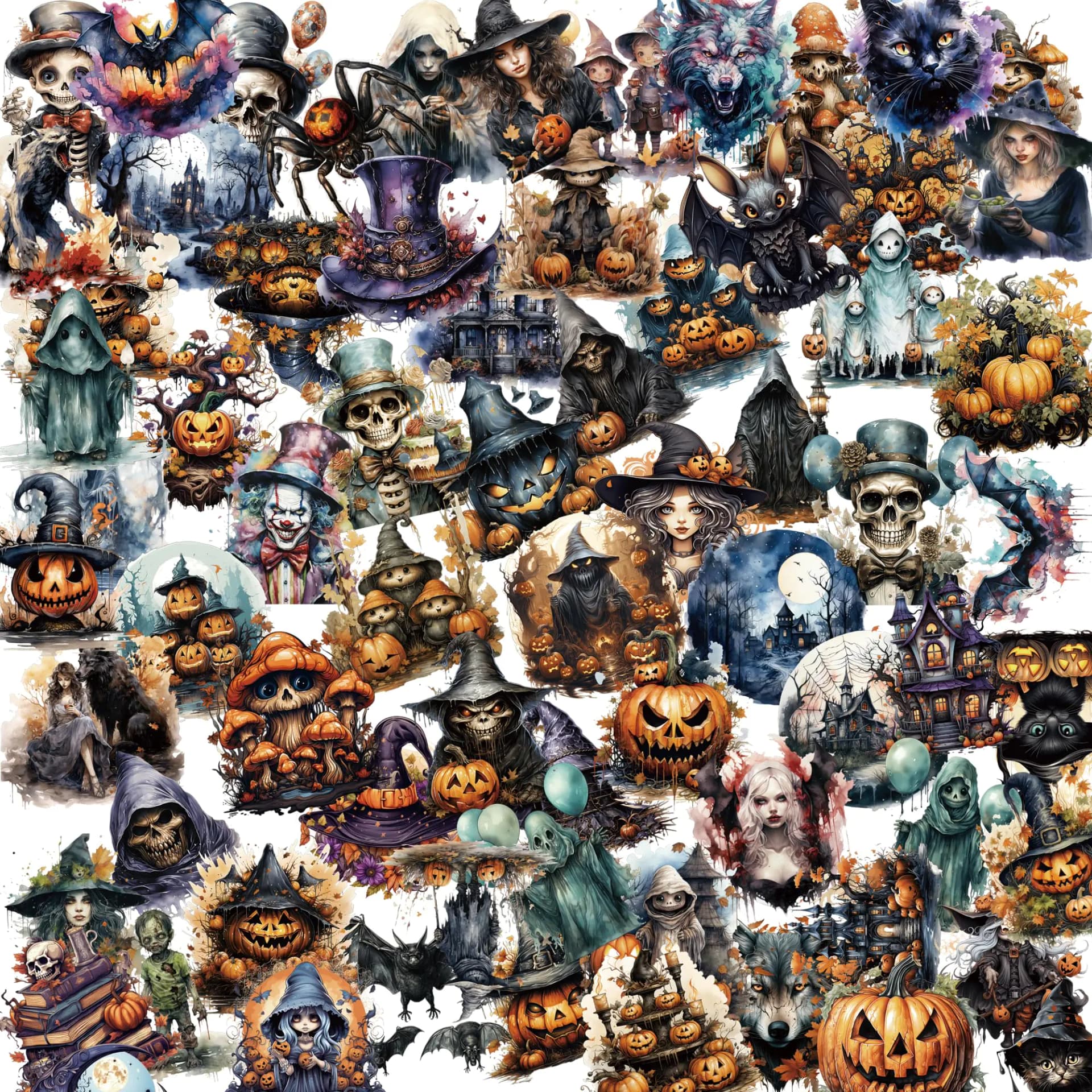 Halloween Vinyl Stickers 110 Piece Set