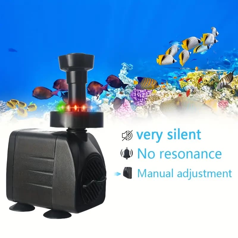 Pond Fountain Pump SM-068 with 12 LED Lights & Nozzles