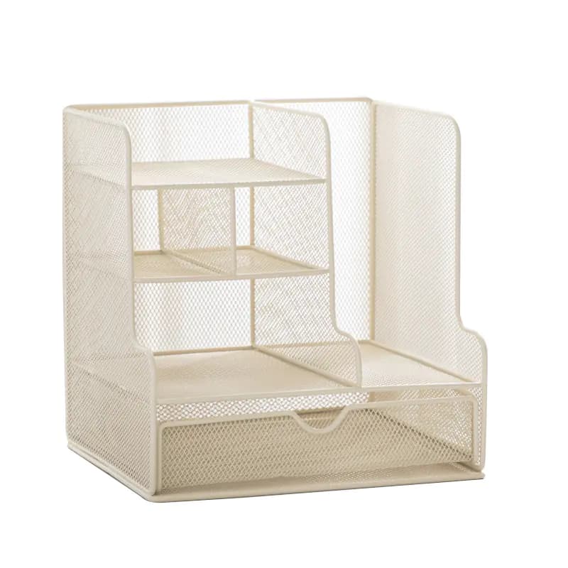 Rose Gold Desktop Organizer for Office Supplies