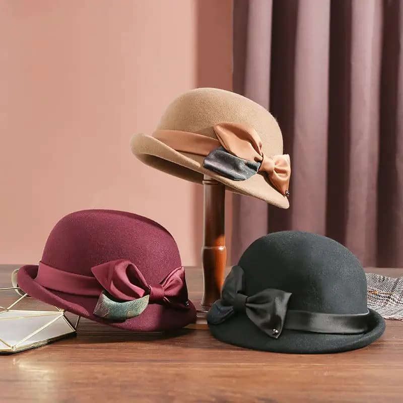 Warm Woolen Bucket Hat for Women - Fashion Accessory