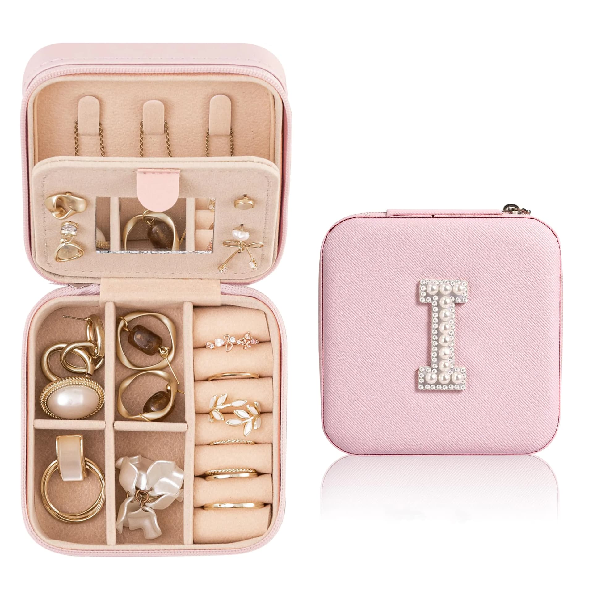 Travel Jewelry Organizer Case with Ring Holder