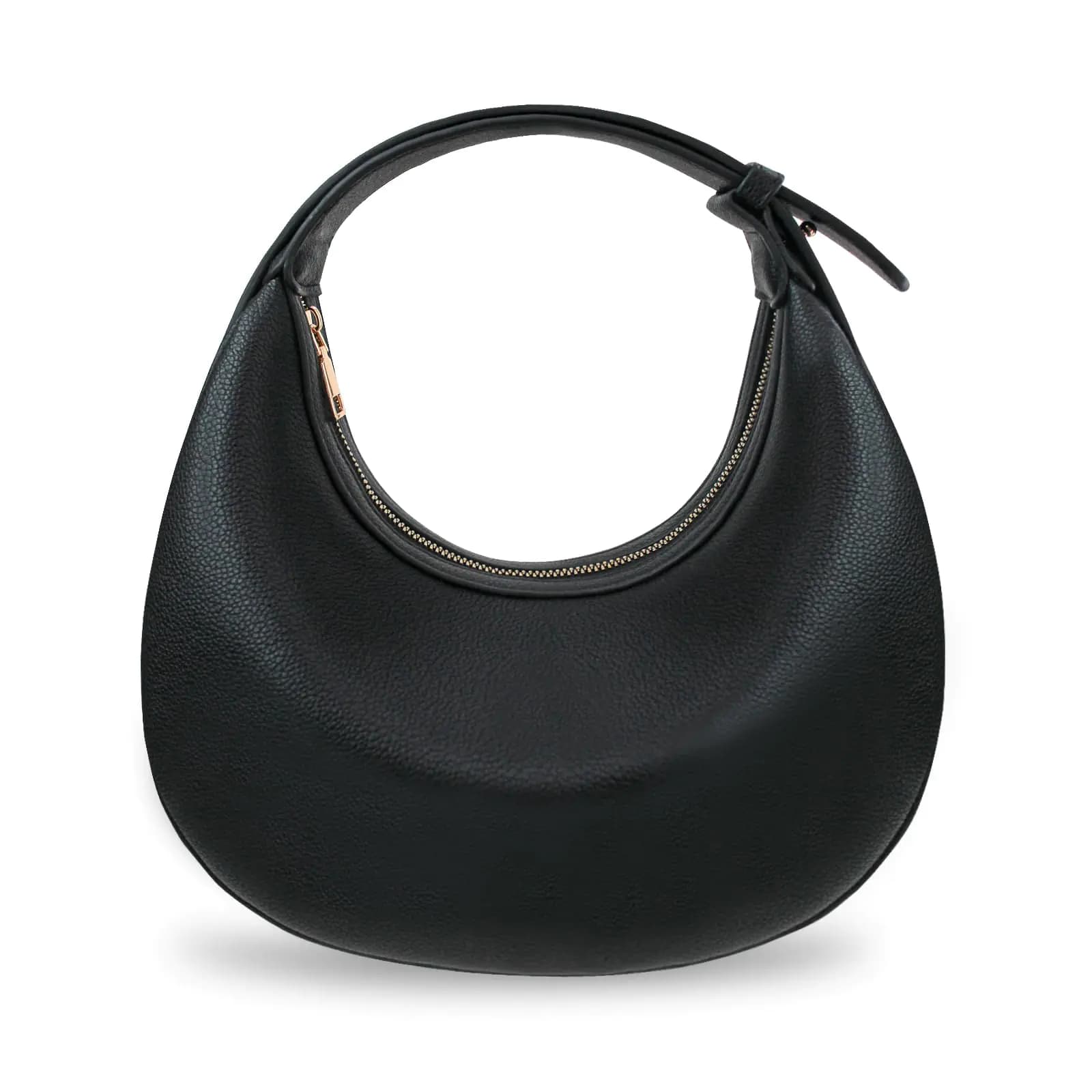 Women Crescent Shoulder Handbag-Large Capacity Crossbody Hobo Purse Trendy Crescent Bag Clutch Handbag with Adjustable Strap (A-Black)