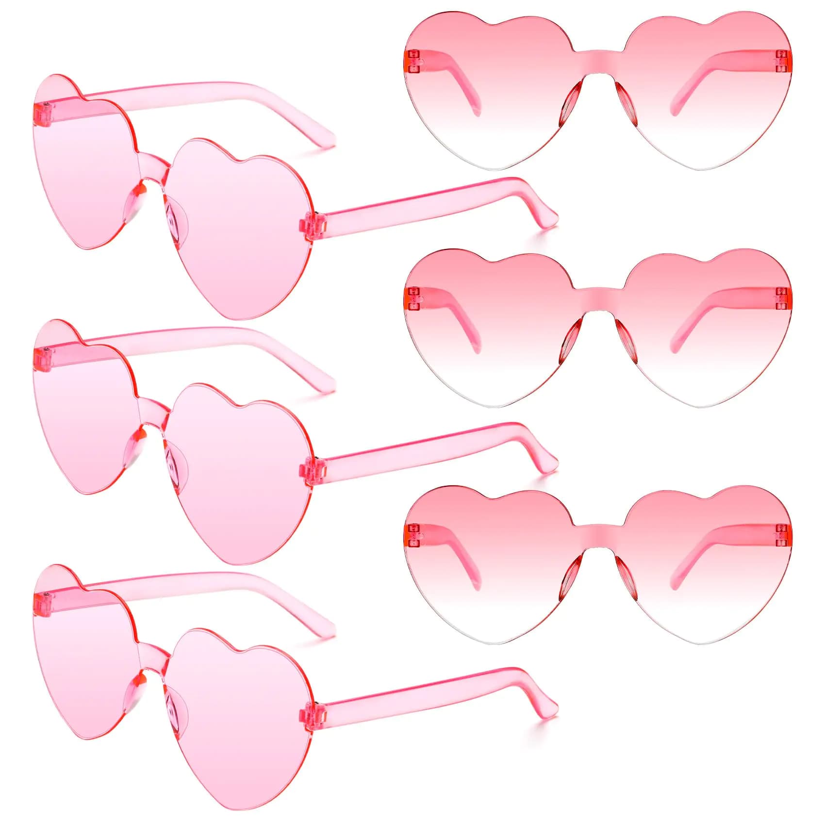 Heart Shaped Sunglasses for Women Pink