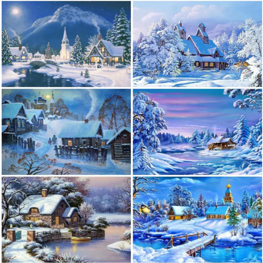 5D Diamond Painting Needlework Landscape Home Decor
