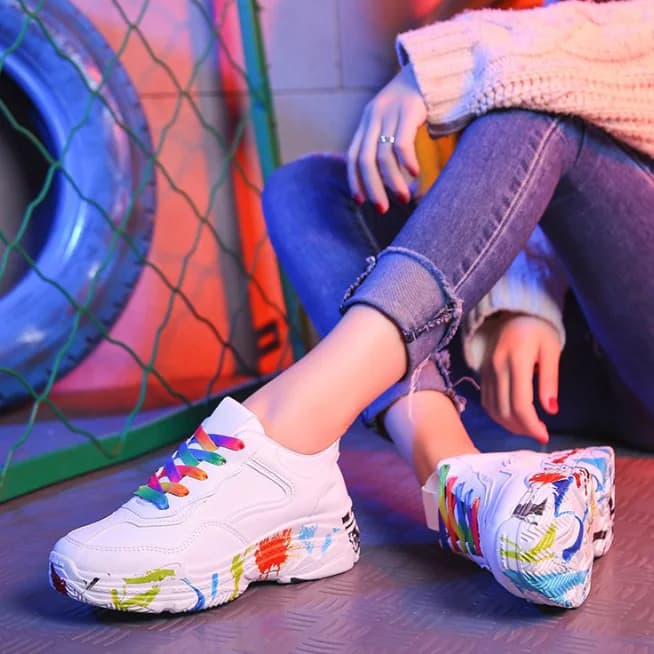 White Sneakers, Sports Shoes, Dad Shoes