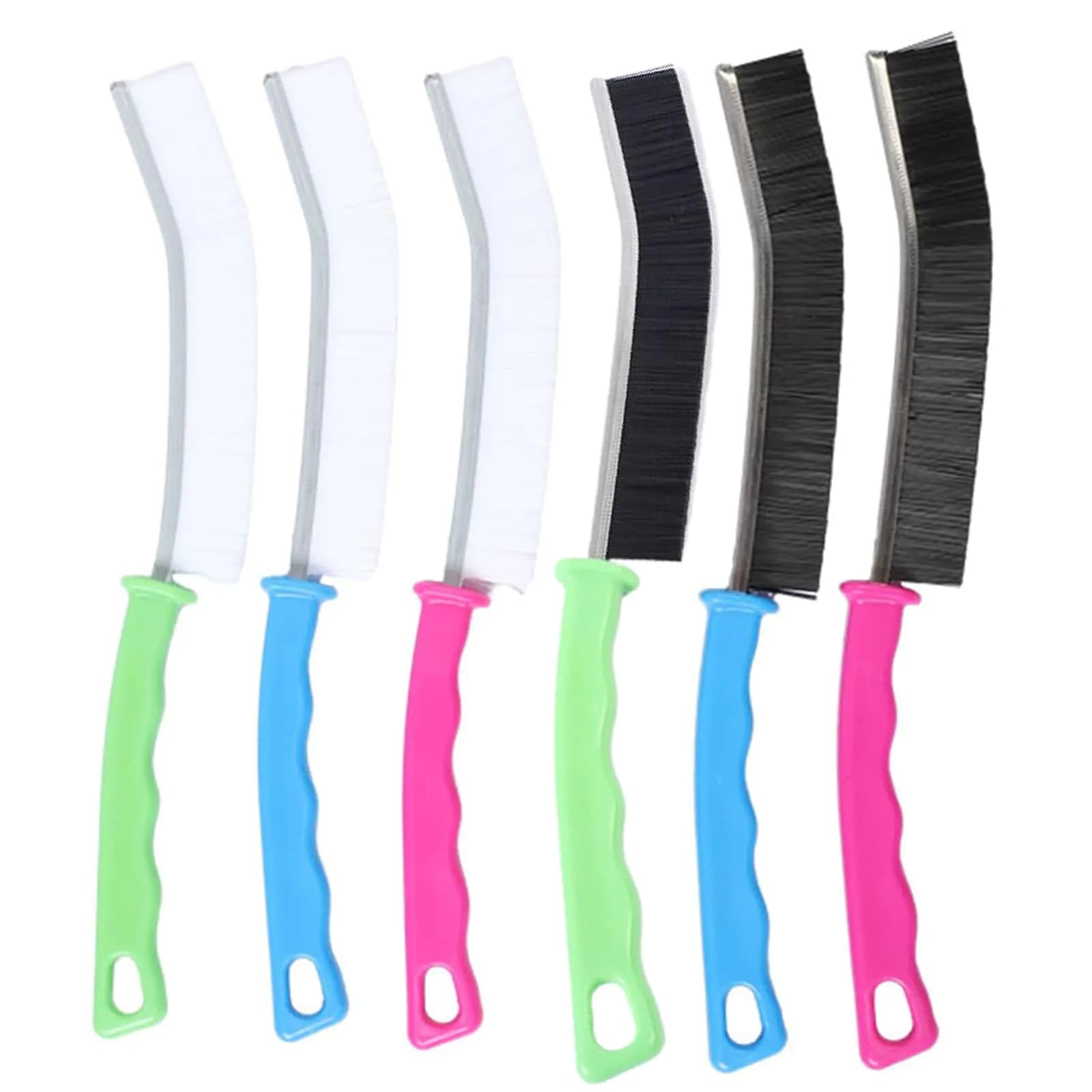 Crevice Gap Cleaning Brush Set with Colorful Handles