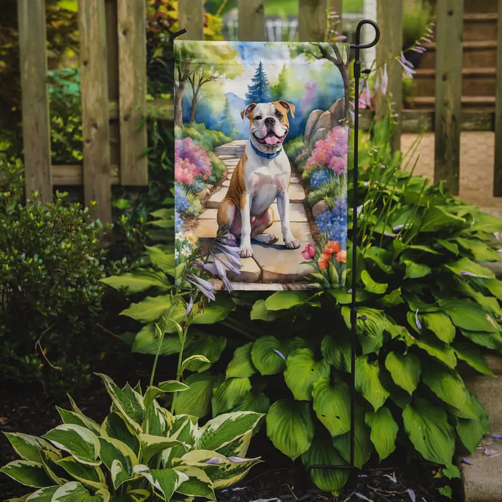 American Bulldog Spring Garden Flag