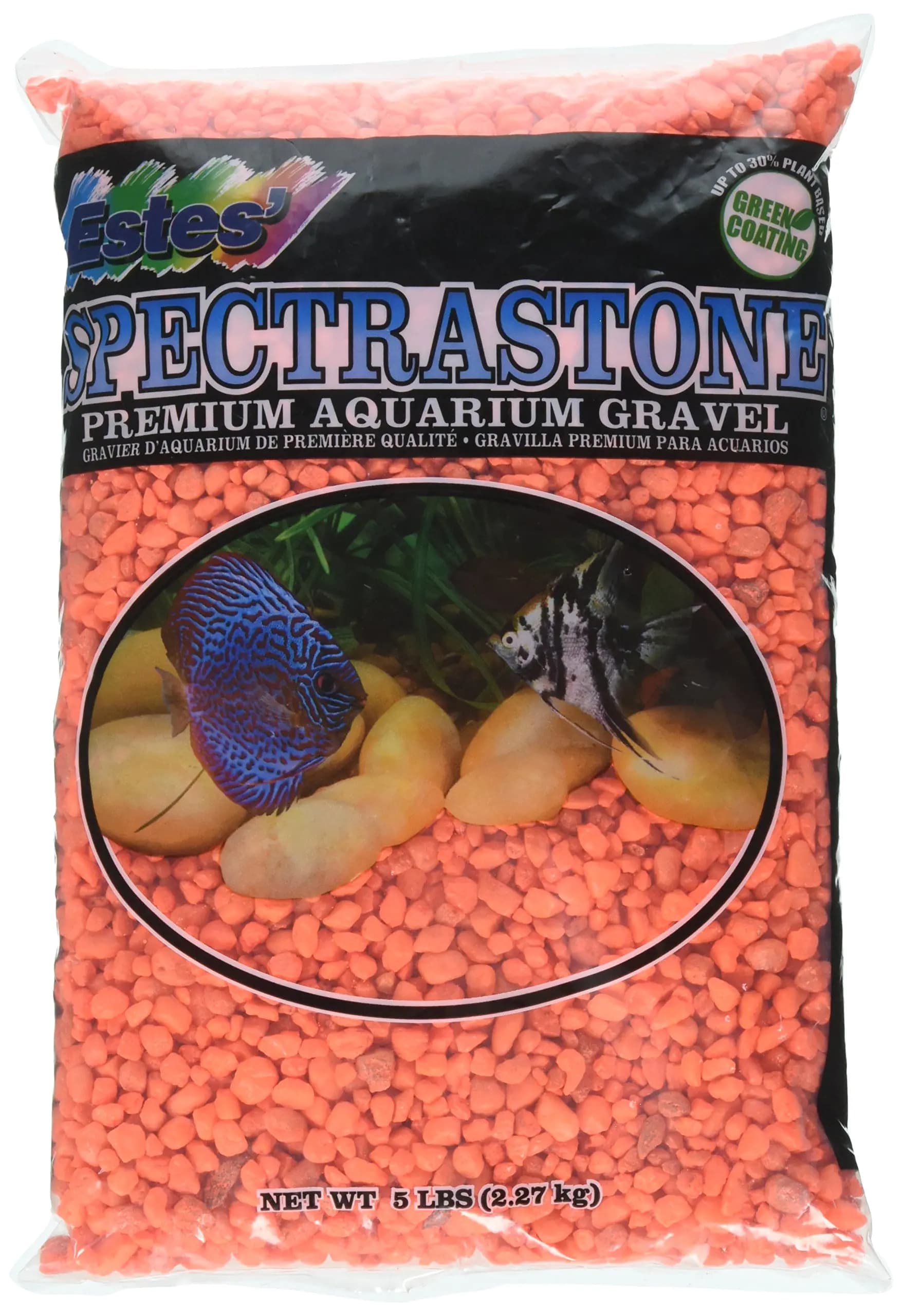 Spectrastone Permaglo Orange Aquarium Gravel for Freshwater Aquariums 5-Pound Bag