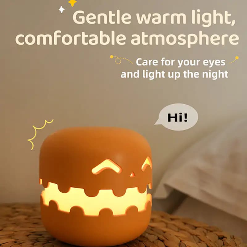Pumpkin Lamp Halloween Bedside Ambience Light