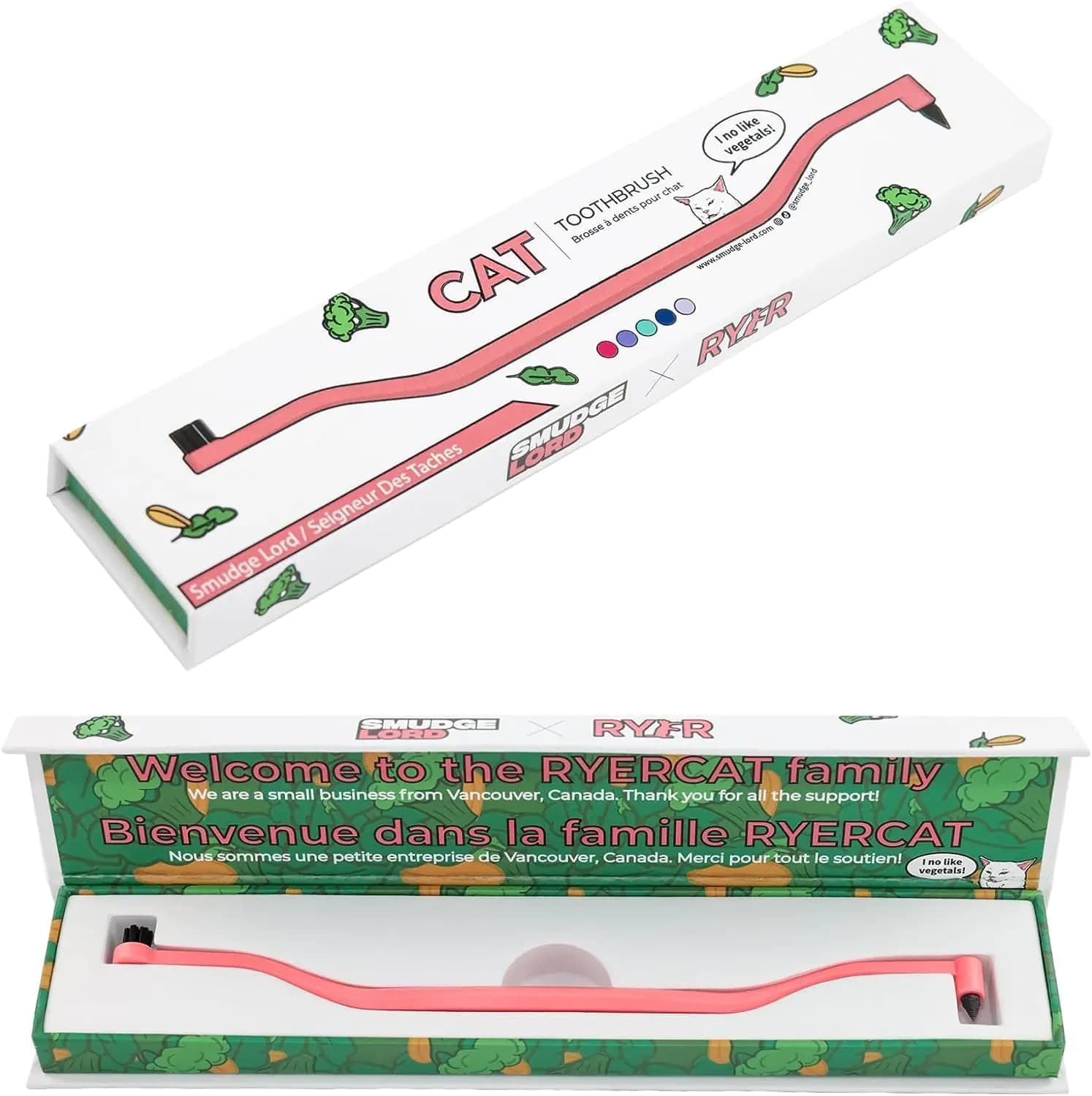 Dual Sided Cat Toothbrush with Micro Head