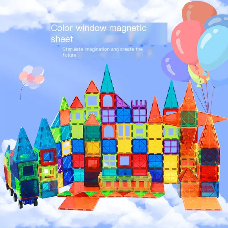 Magnetic Color Window Tiles Set for Kids' Toys