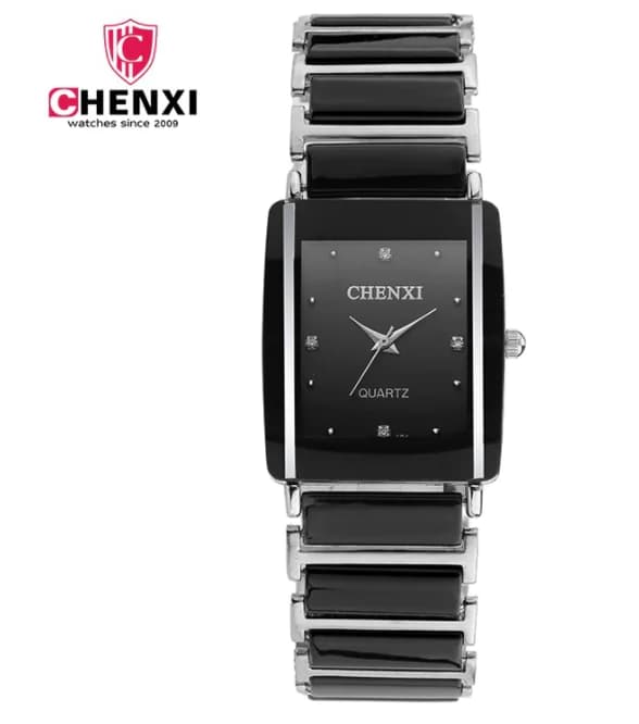 Fashionable Square Ceramic Couple Watches 104A