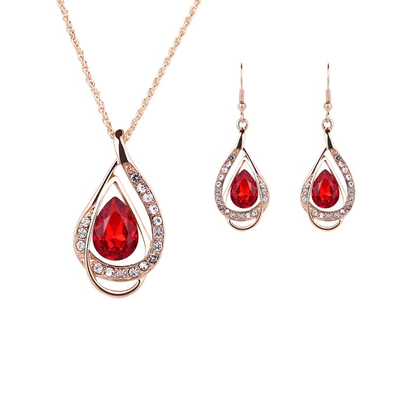 Vintage Fashion Jewelry Set: Necklace & Earrings