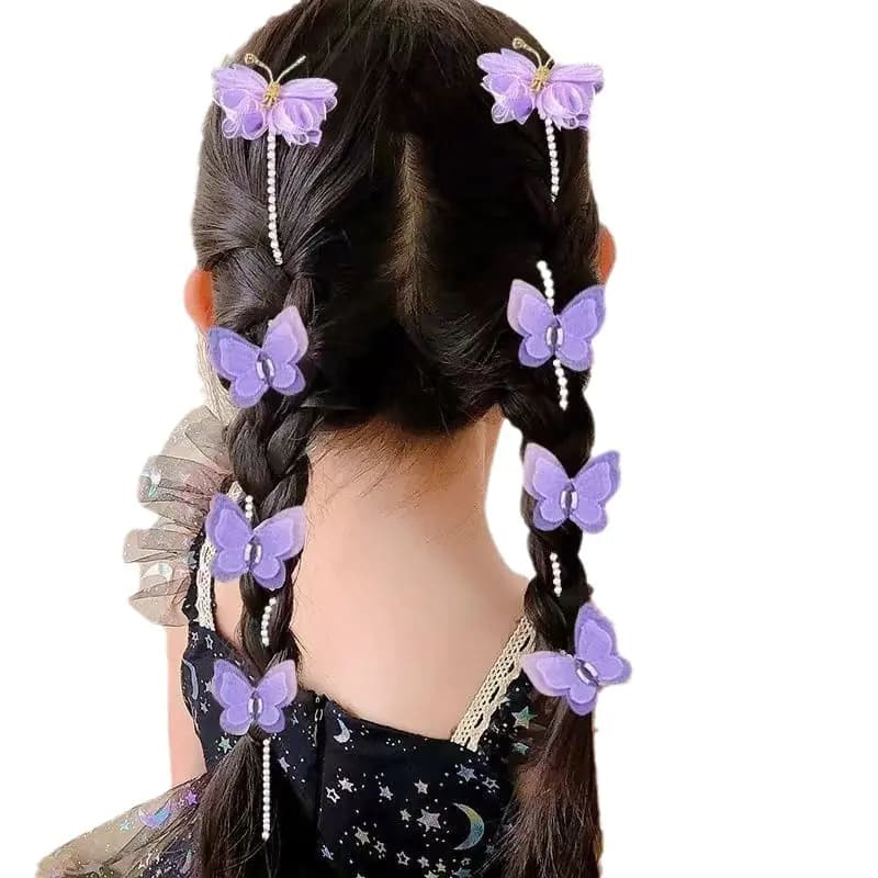 Colorful Flower Hair Chains and Butterfly Hair Accessories