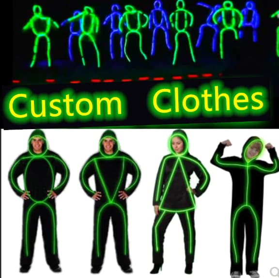 Fluorescent Dance Performance Costume with LED Lights