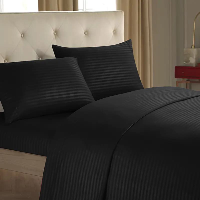 Imitation Satin Striped 3/4-Piece Bedding Set