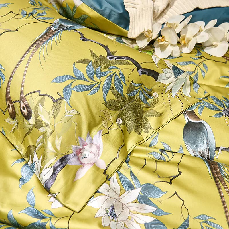60s Long-staple Cotton Satin Bedding Set with Stripes