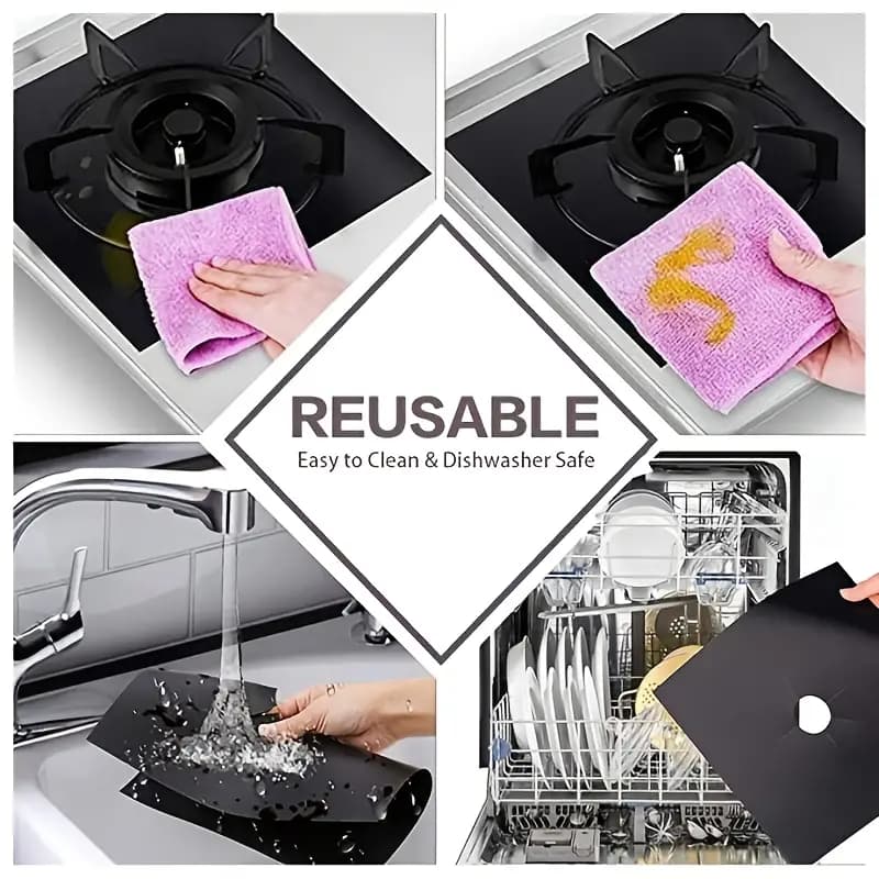 Reusable Stove Burner Covers for Kitchen Cleaning Tools