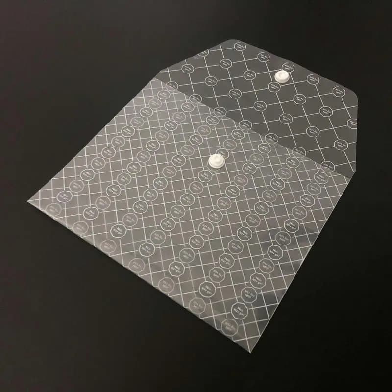Transparent Button Bags for Office Supplies
