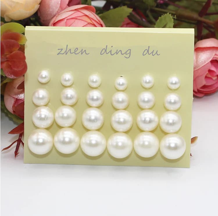 Pearl Jewelry Set - Earrings and Studs
