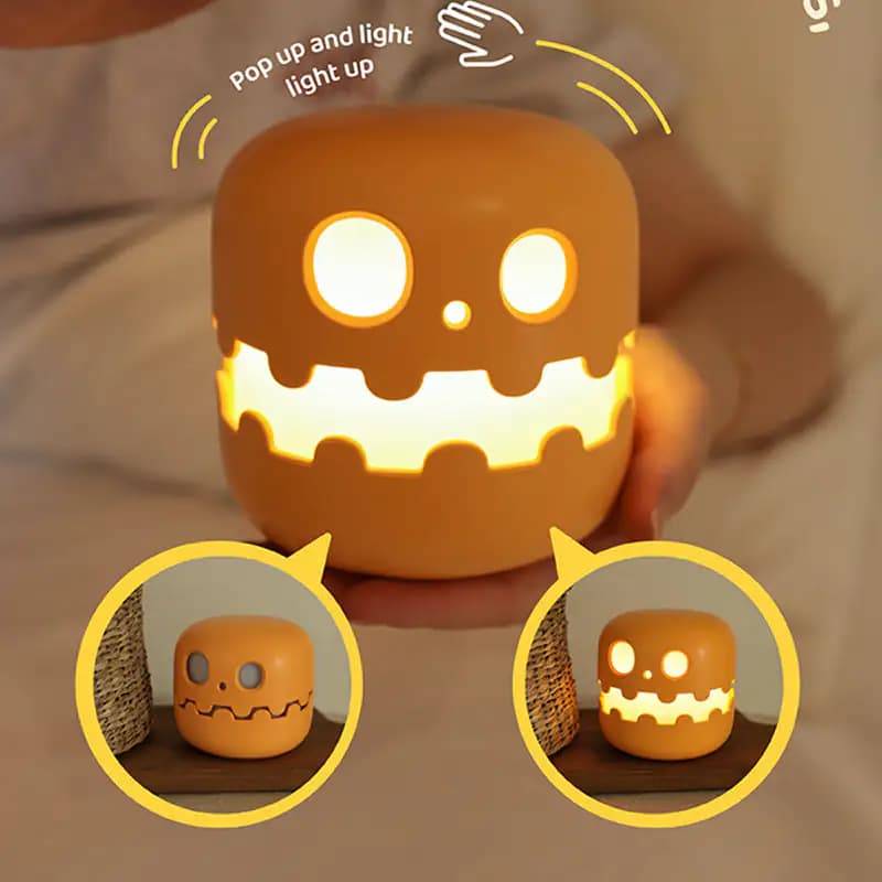 Pumpkin Lamp Halloween Bedside Ambience Light