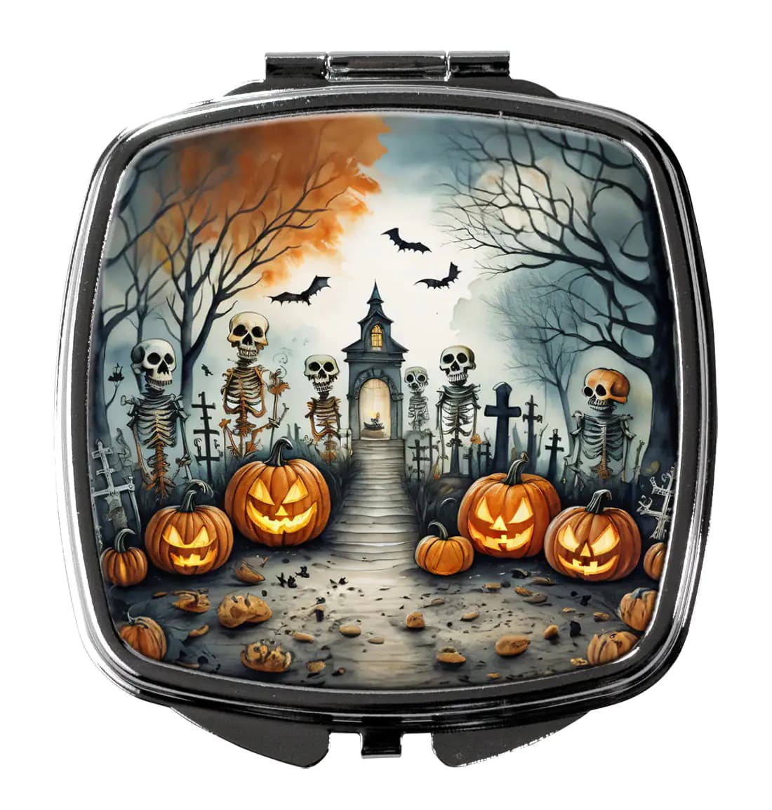 Skeleton Spooky Halloween Compact Mirror