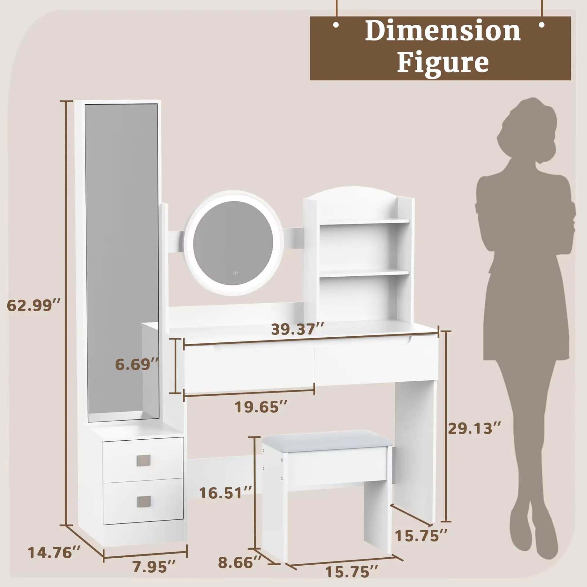 Modern Minimalist Bedroom Dressing Table