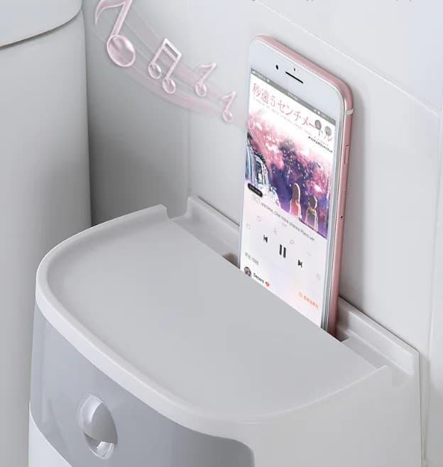 Tissue Box and Bathroom Storage Organizer Shelf
