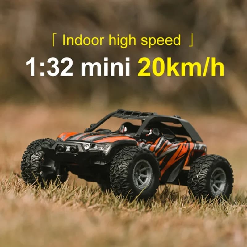 1/32 Scale High-Speed Remote Control Car with LED Lights