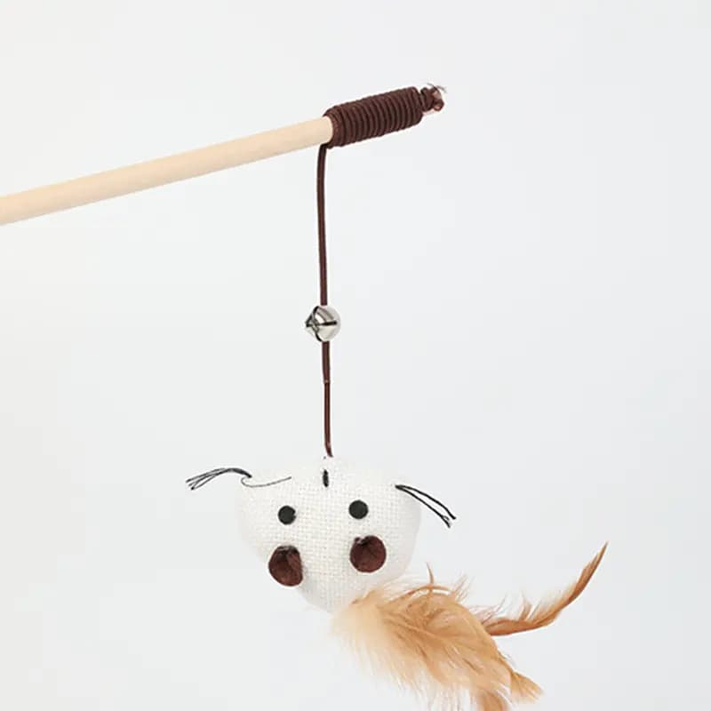 Cat Toys - Interactive Sisal Cat Teaser Wand