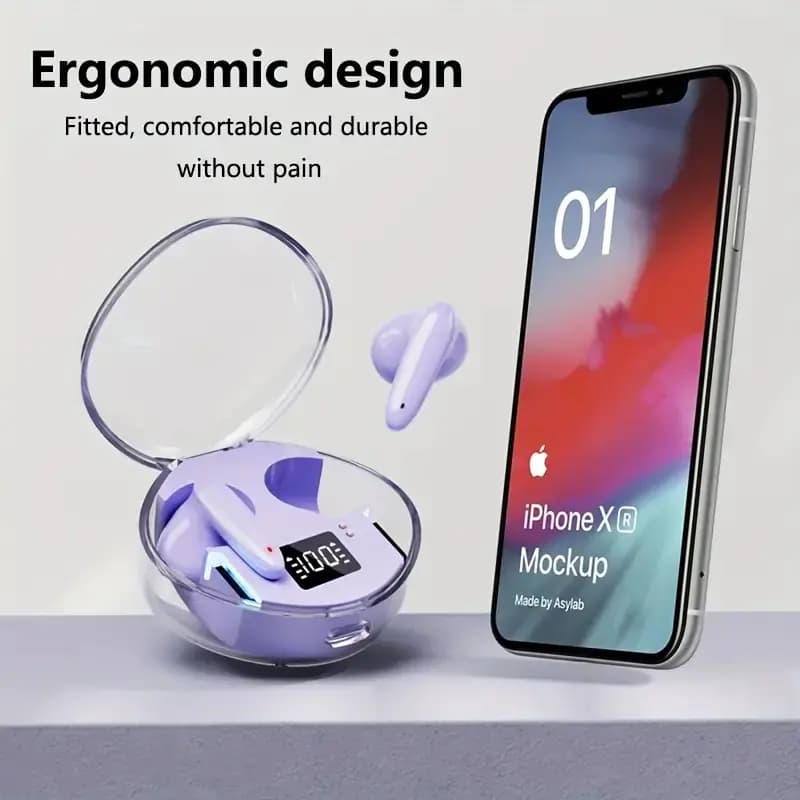 Premium Wireless Earbuds with RGB Charging Case