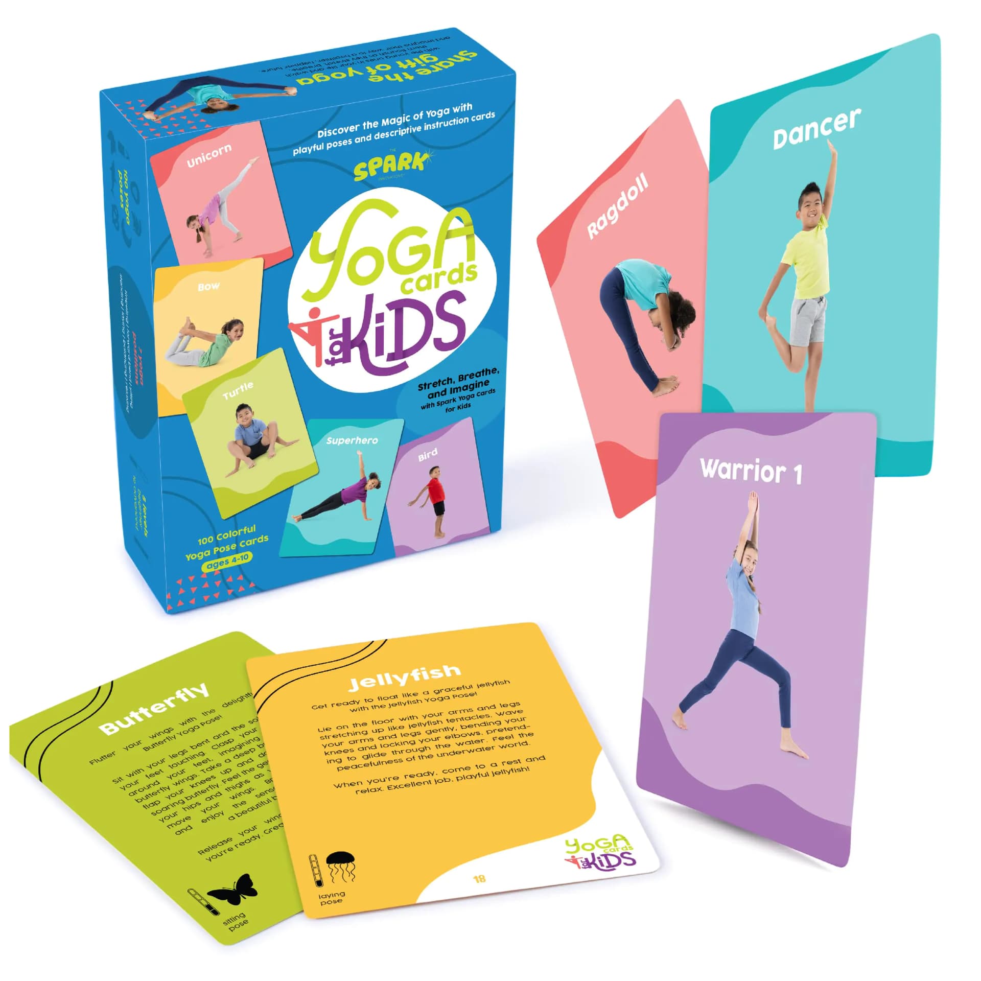 Yoga Cards for Kids: 100 Poses Guide