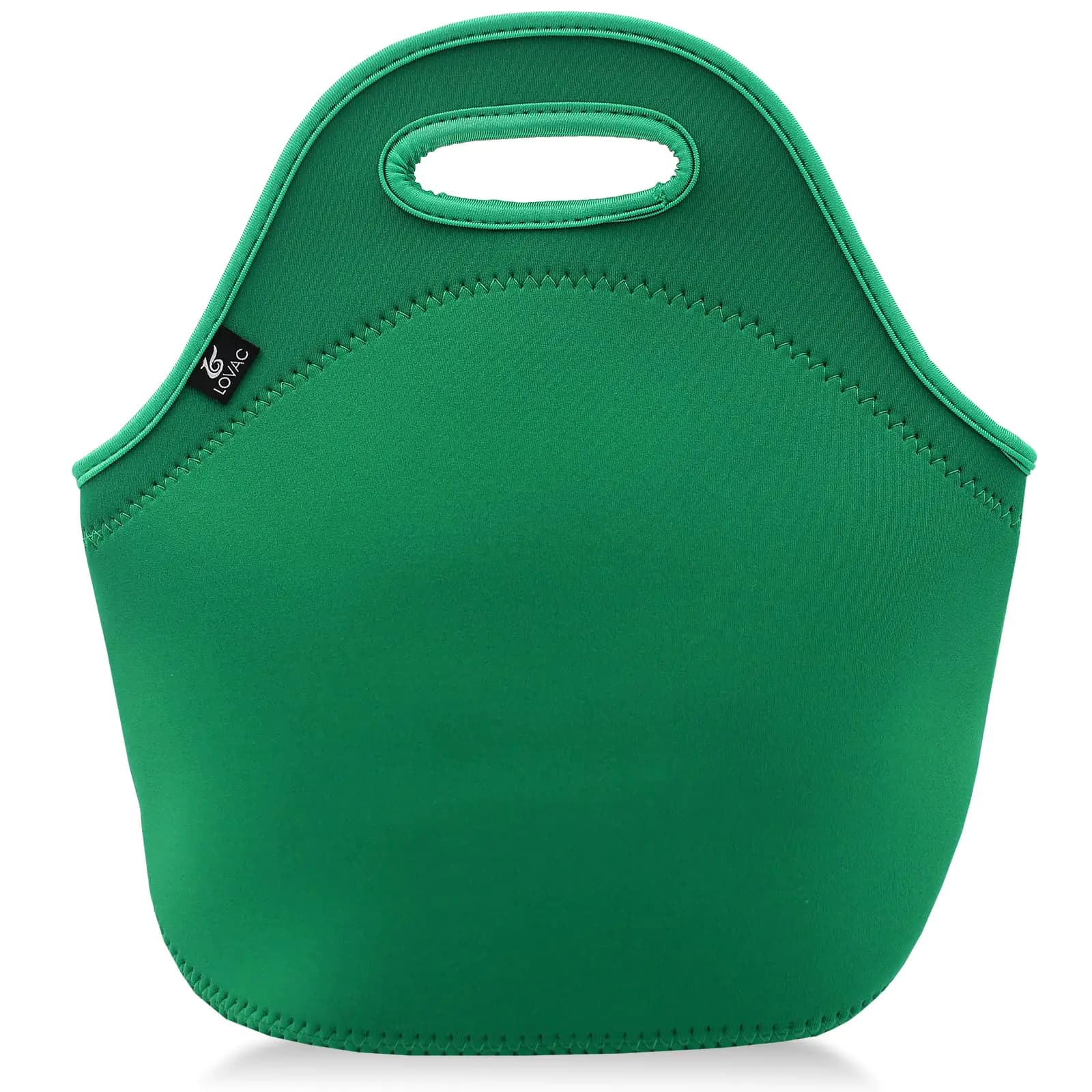Neoprene Insulated Lunch Bag With Zipper Green