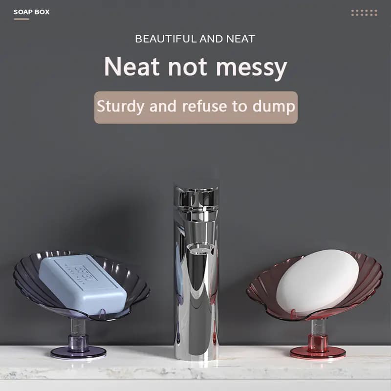 Shell-Shaped Resin Soap Holder for Bathroom Accessories