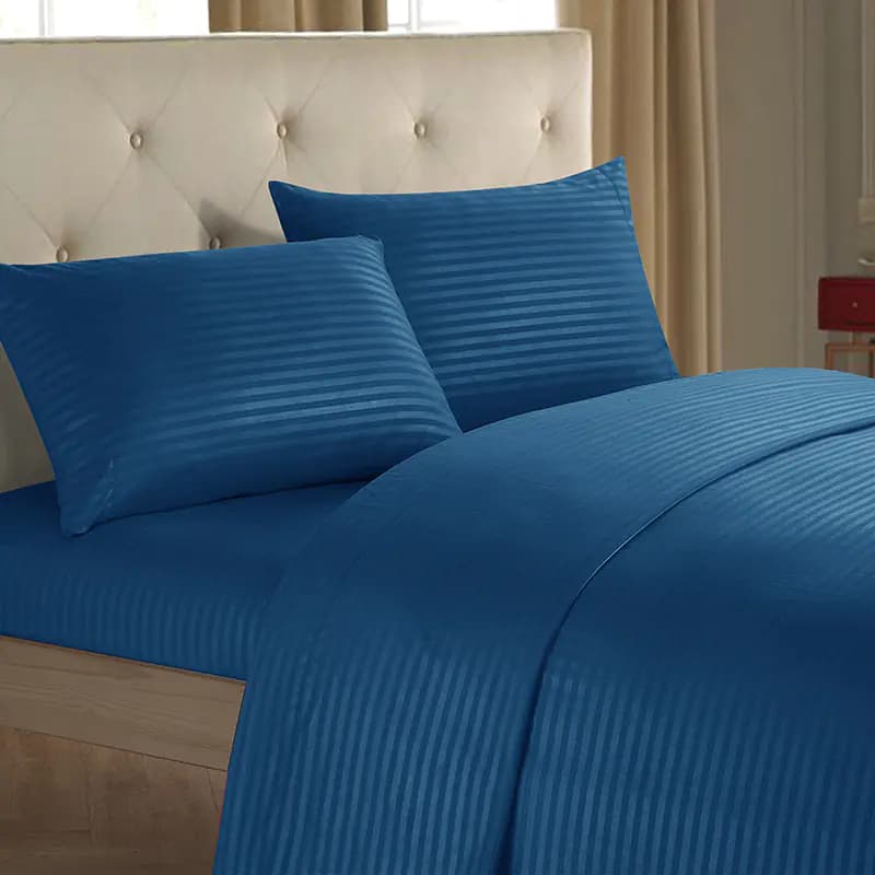 Imitation Satin Striped 3/4-Piece Bedding Set