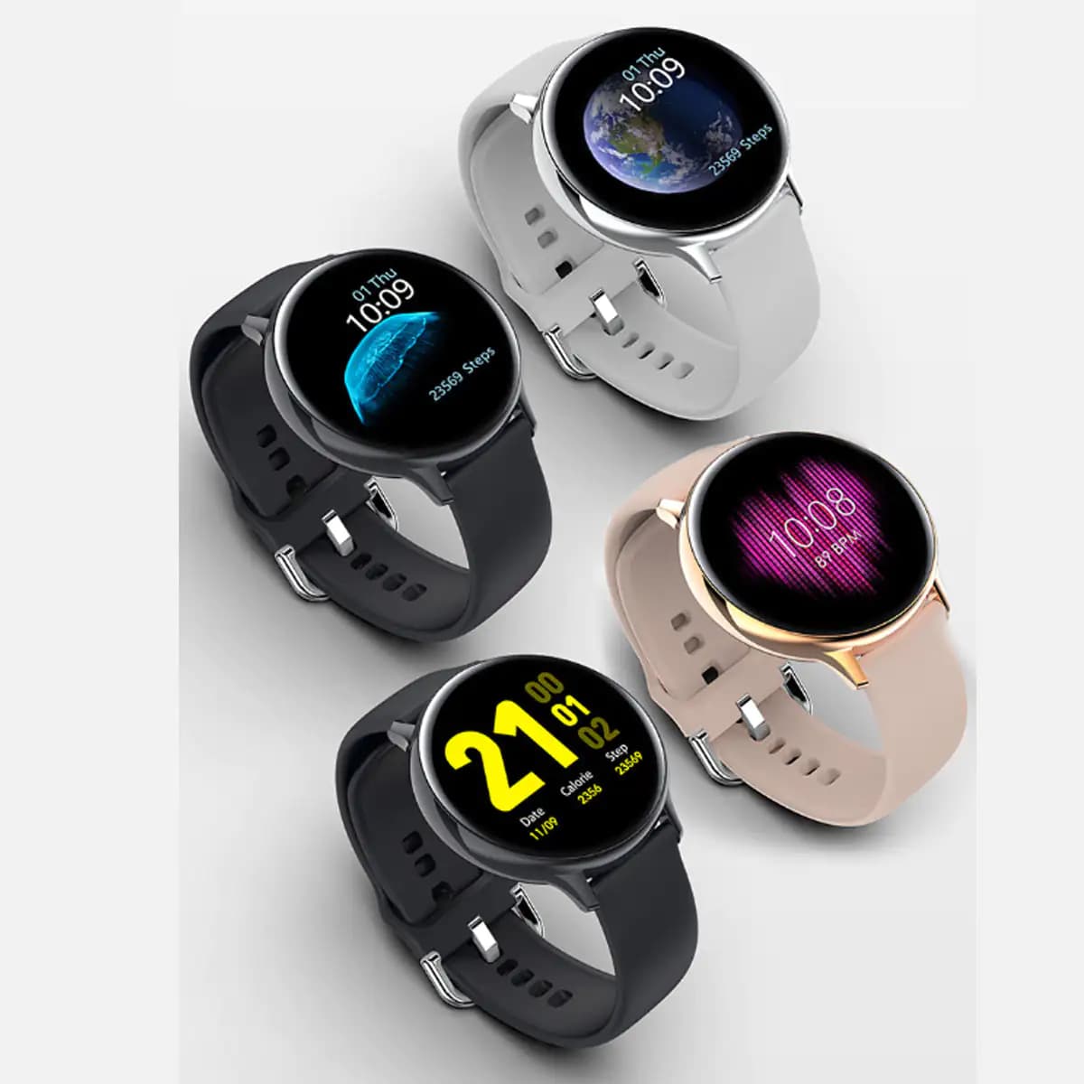 Smart Watch Round Face Health Monitoring and Activity Tracker